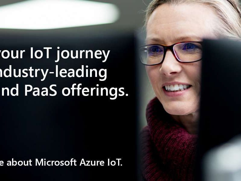 Start your IoT journey with industry-leading SaaS and PaaS offerings. Learn more about Microsoft Azure IoT.