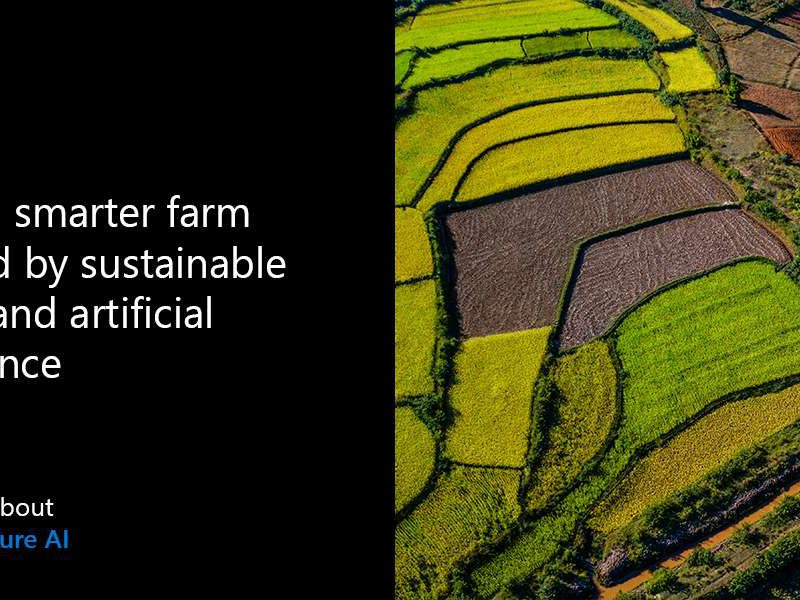 Create a smarter farm powered by sustainable energy and artificial intelligence. Learn more about Microsoft Azure AI.